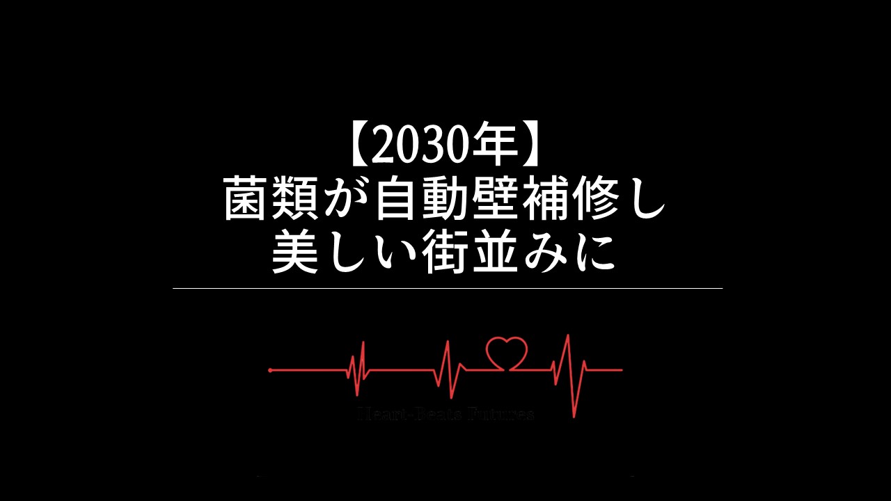 【2030年】菌類が自動壁補修し美しい街並みに